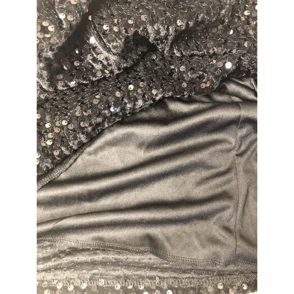 Womens Floerns Black Contrast Mesh Sequins Party Bodycon Dress Size XL - Picture 4 of 7